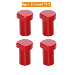 Aluminum Alloy Workbench Peg Stops for Dog Hole Positioning and Planing (4pcs 20mm Red)