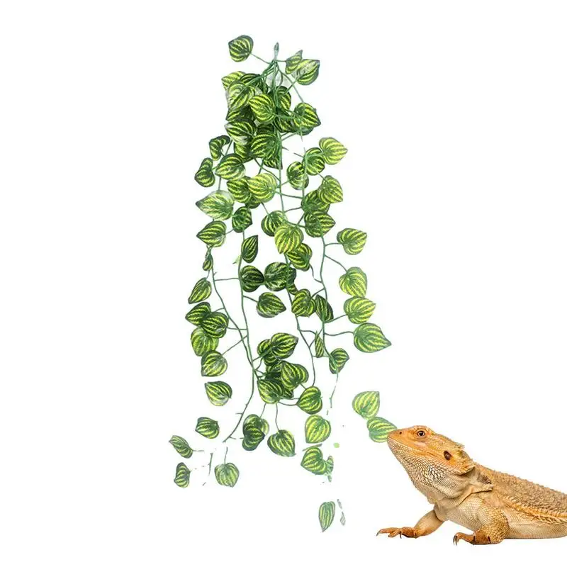 

Terrarium Plants Artificial Plants Tropical Leaves Fake Tank Waterproof Vines Jungle Safari Birthday Decoration Accessories