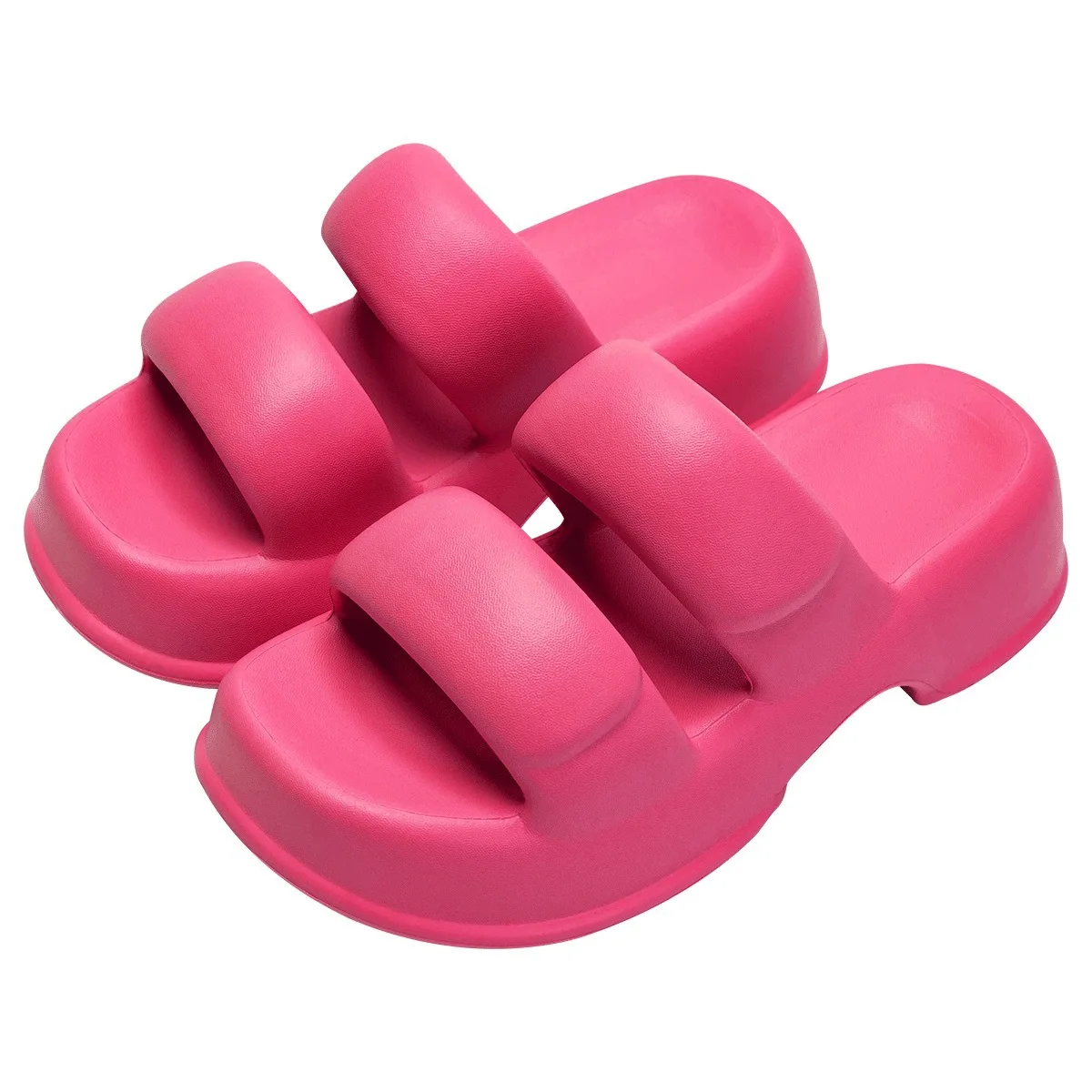 Thick Sole Slippers for Women Summer Outwear 2023 New Comfortable Anti Slip Hot Selling Seaside Beach Elevated Sandals for Women