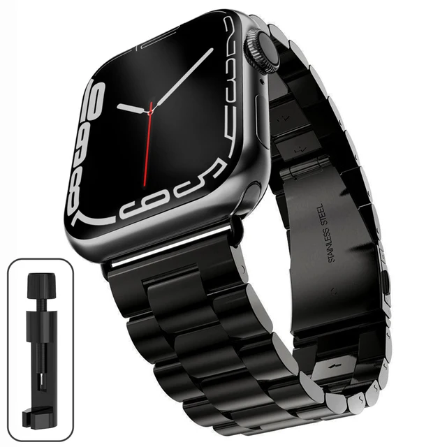 Elegant Titanium Stainless Steel Watch Strap - Premium Color Finish Bracelet