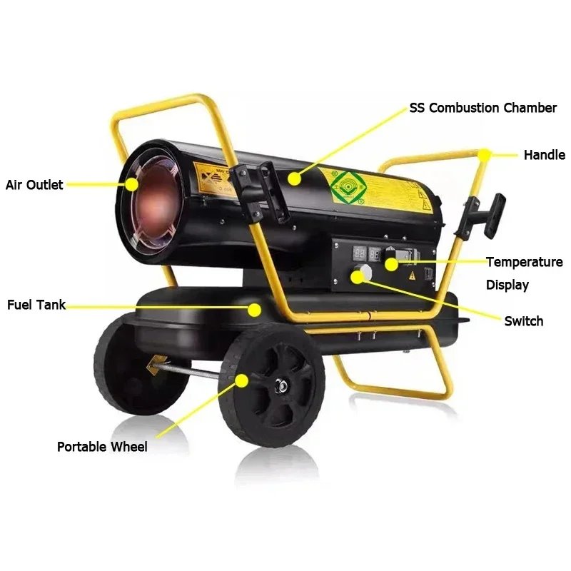 Cheap Industrial Powerful Kerosene Diesel Oil Fired Air Heater for Poultry Farm and Greenhouse 5