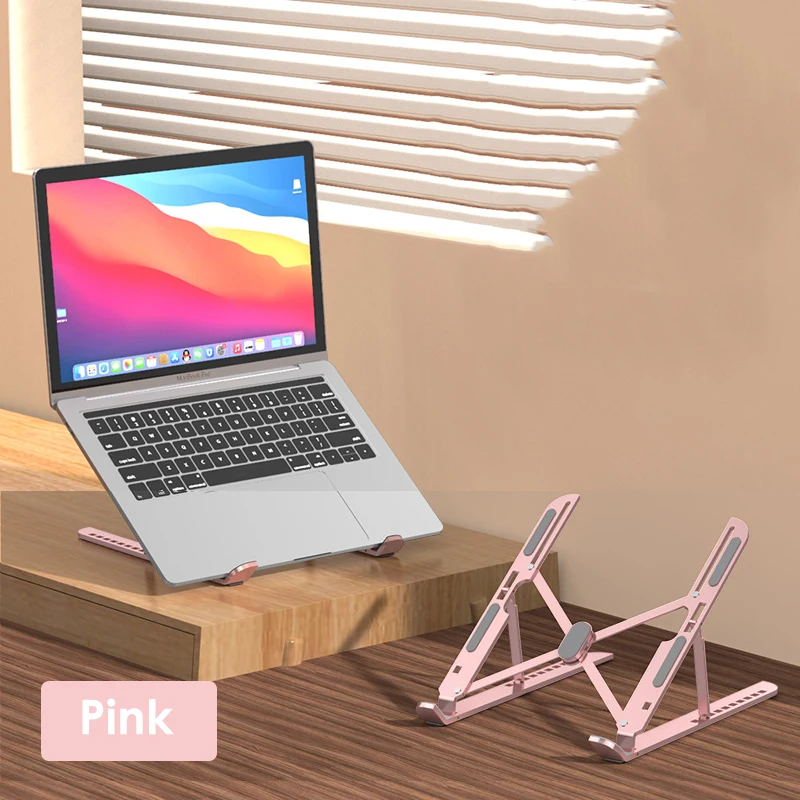 Ten speed adjustable alloy laptop stand, folding heat dissipation and height increase stand, portable stand,Desktop Riser