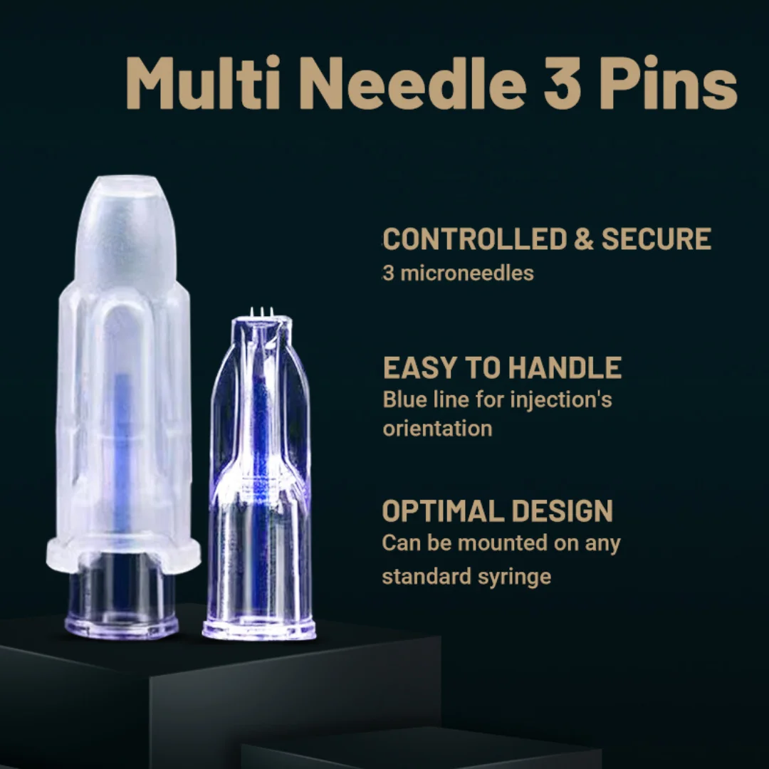 Nano Soft Microneedles Hand Fillmed Professional 3pins Around Eyes and Neck Multi Needle Skin Care Tool Parts