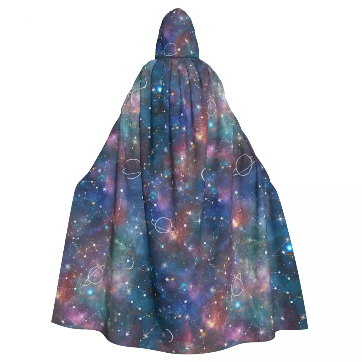 

Constellation Moon And Planet Galaxy Hooded Cloak Coat Halloween Cosplay Costume Vampire Devil Wizard Cape Gown Party