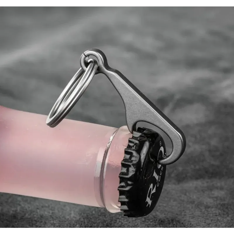 1pc EDC Mini Bottle Opener Gear Rock Climb Beer Camp Portable Keyhole Practical Tool Stainless Steel Hike Outdoor Accessories CN 3