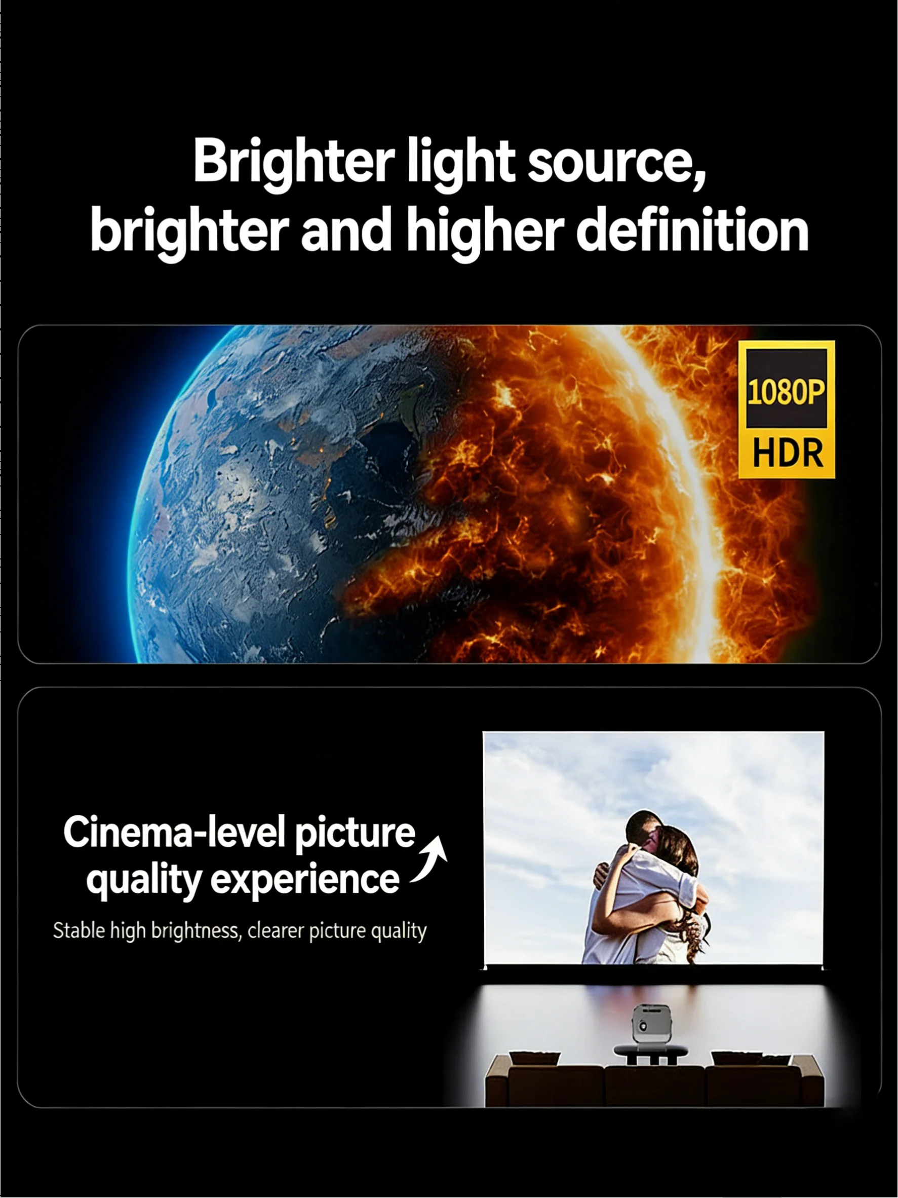 시유 4K 미니 비디오 프로젝터 자동 초점 렌즈 내장 스피커 LED 조명 3000 ANSI 루멘 WiFi 6 안드로이드 14 휴대용 액세서리 S