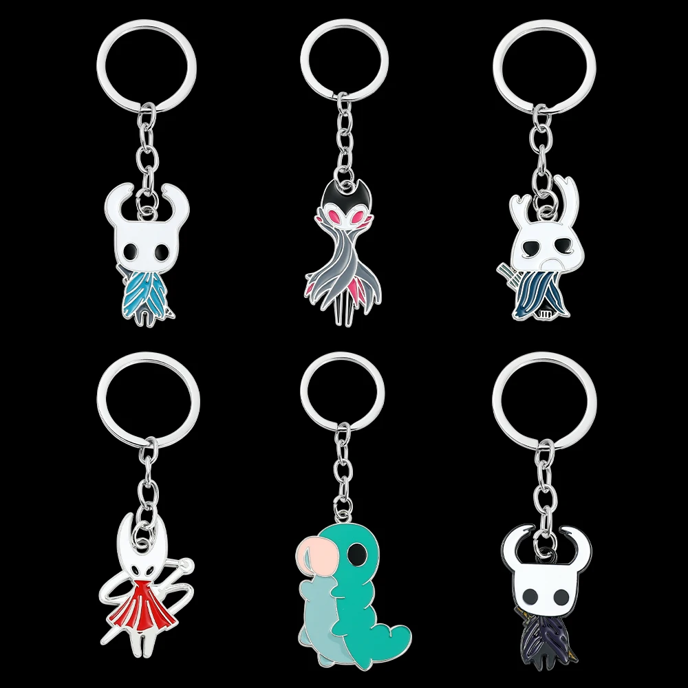 Gioco Hollow Knight Portachiavi In Metallo Portachiavi Carino Hornet Metallo Smalto Ciondolo Portachiavi Cartoni Animati Llaveros Souvenir Regali