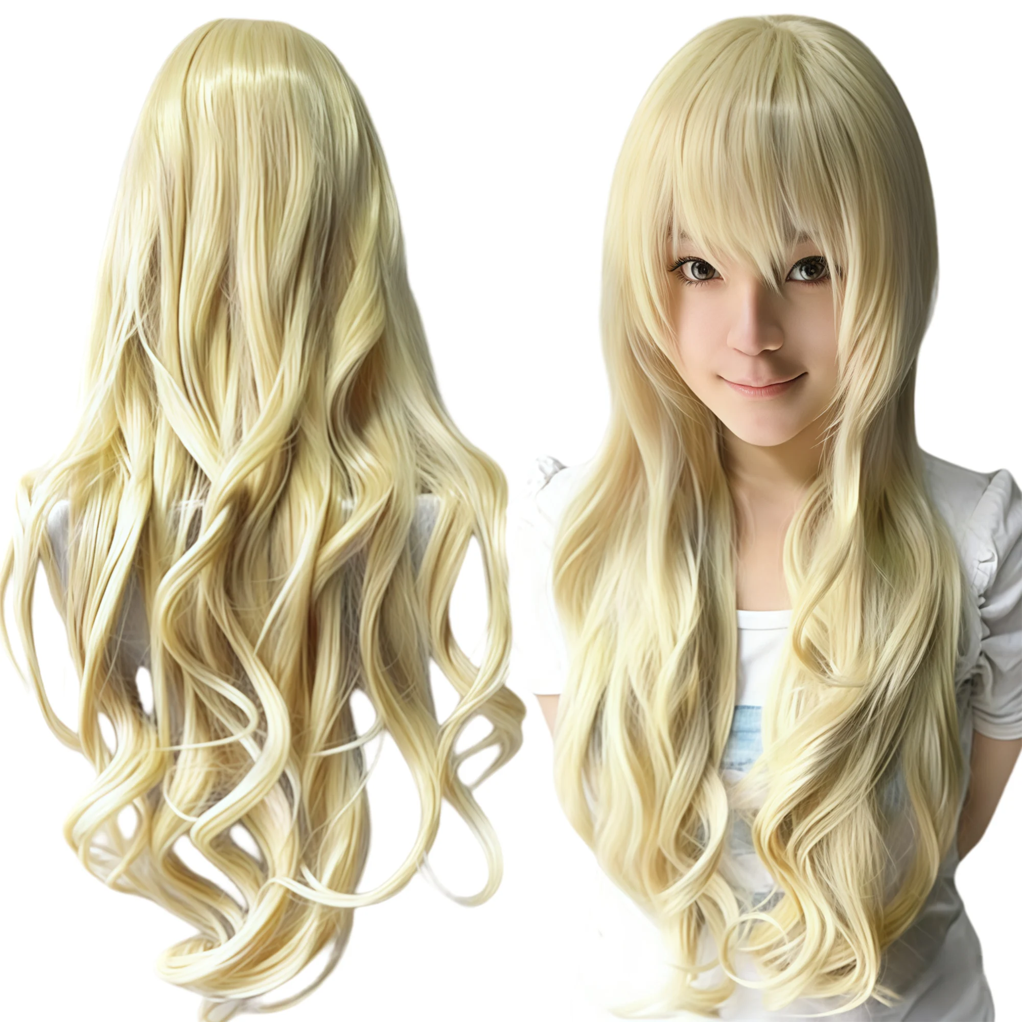 Dark Teal Curly Cosplay Wig - Fantasy Lolita Style for Halloween or Dress-Up