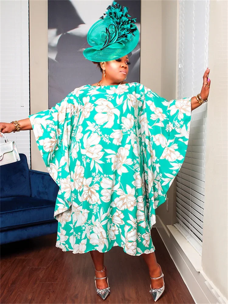 Wmstar Plus Size Party Dresses for Women Clothes Printed Loose Elegant Maxi Dress Africa Birthday Outfits Wholesale Dropshipping