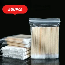 Nail Polish Remover and Manicure Correction Cotton Swabs with Wooden Sticks (500pcs)