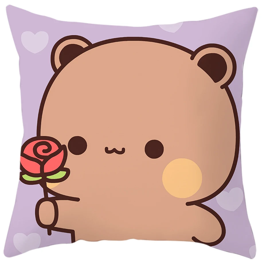 귀여운 곰 bubu dudu 베개 커버 유행 애니메이션 달콤한 커플 선물 소파 룸 머리맡 홈 인테리어