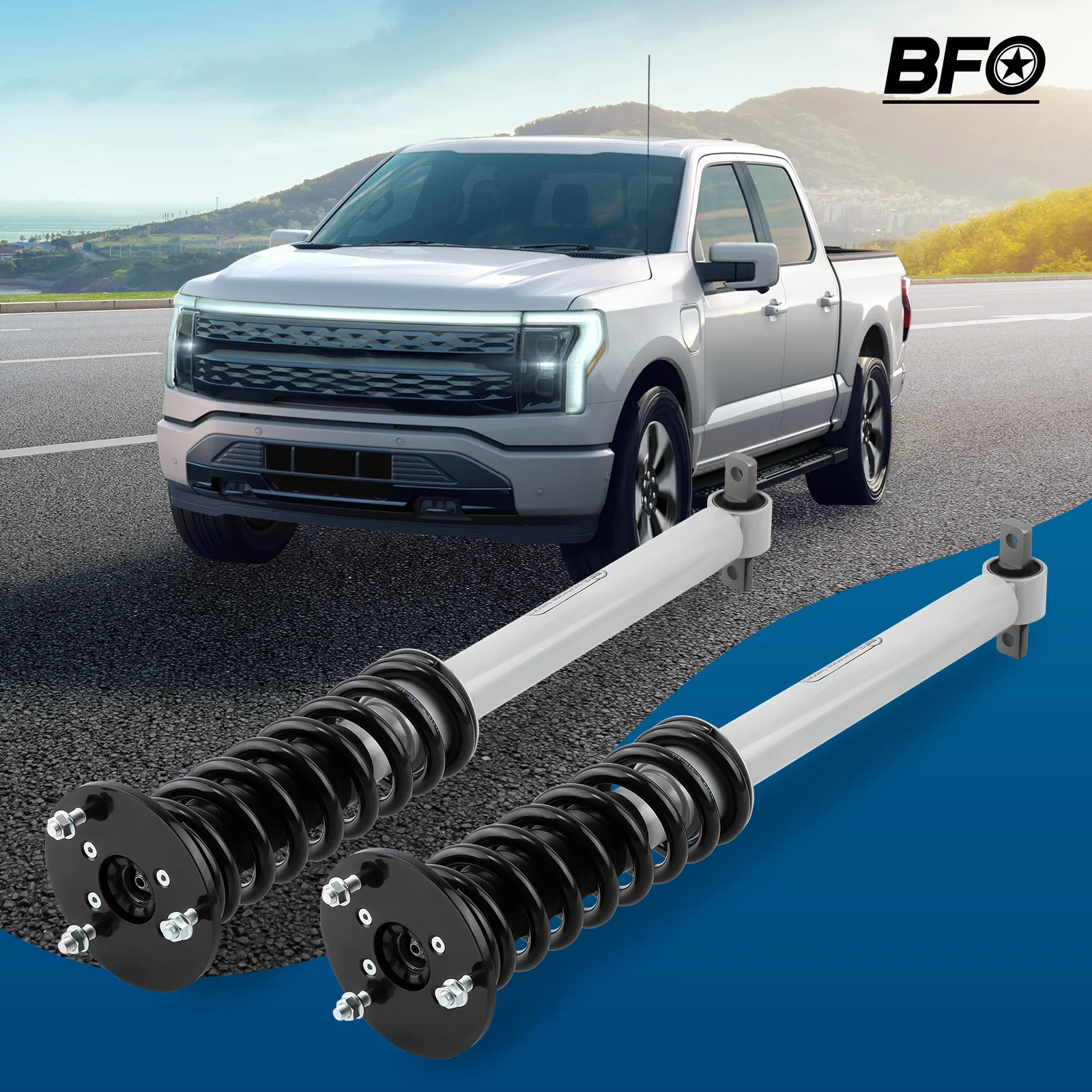

Передние стойки с пружиной спирали в сборе для Ford F150 4WD 2014-22 Fit 6 "комплект подъема