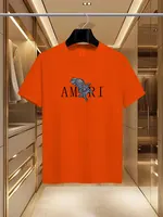 T-shirts imprimés de marque AMI, mode de luxe, pur coton, col rond, décontracté et tendance, Y2K, haut de gamme et de haute qualité, été 2025 2