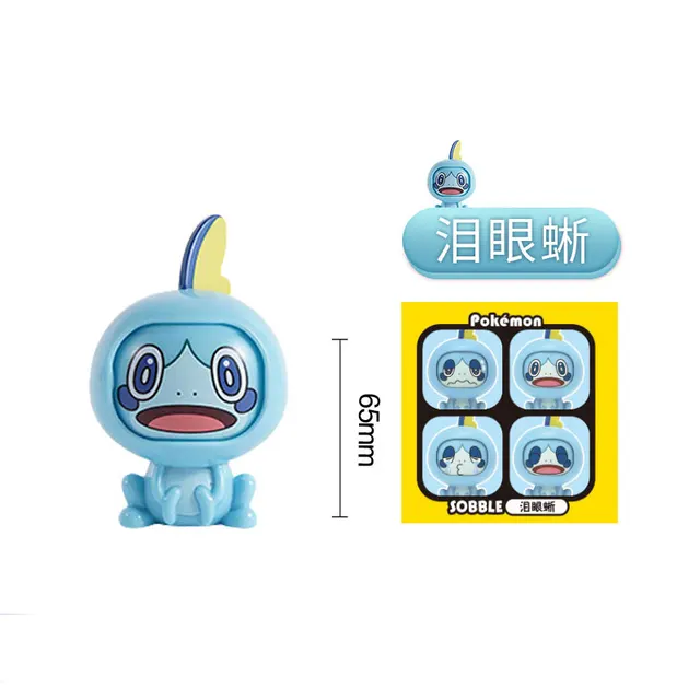 12 Style Pokemon Anime Figures Toys Variable Face Model Pikachu Charmander Squirtle Bulbasaur For Children Birthday Gifts Kawaii Sobble