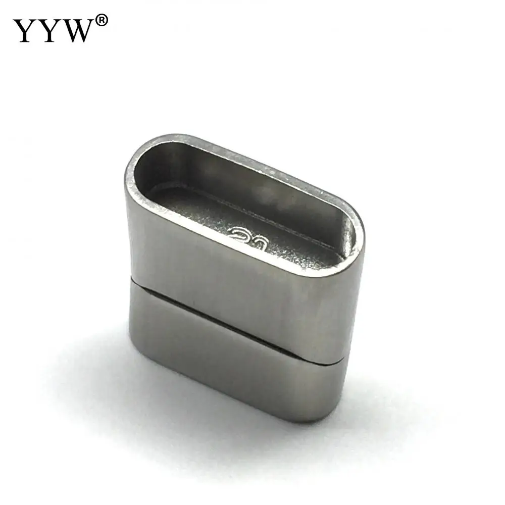 10PCs Stainless Steel Bayonet Clasp 25x22mm Hole:Appro 20x6mm PushLock Lace Buckle Jewelry Making Accessories