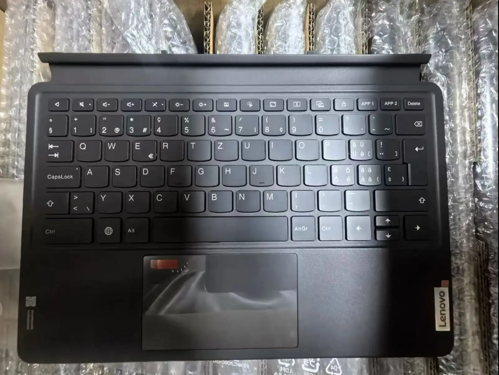 Teclado Magnético Original Para Lenovo Tab P12 TB-370FU: Teclado Bluetooth Desmontable Con Soporte, Compatible Con Lápiz Capacitivo Y Latencia De 25 Ms.