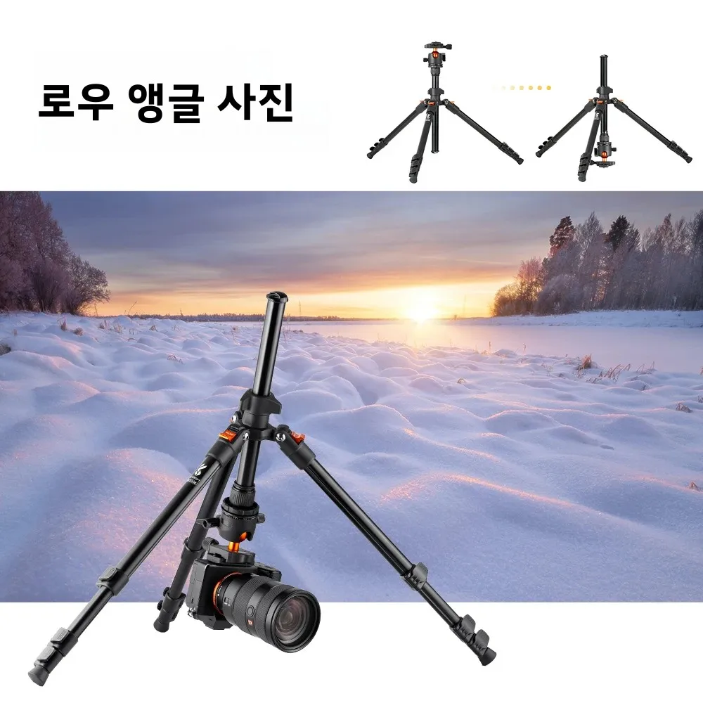 K&F CONCEPT 휴대용 카메라 여행용 삼각대 360도 볼 헤드가 있는 유연한 Vlog 삼각대 캐논 니콘 DSLR용 퀵 릴리스