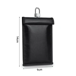 RFID Blocking Car Key Signal Shielding Bag - Waterproof and Fireproof Pouch with Faraday Technology (14x9cm)