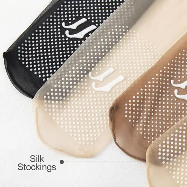 5/8/10-Es Páratlan Nem Csúszás Láthatatlan Kristály Selyem Zokni Rövid Nincs Szabadidő Divat Vékony A Tavaszi Nyárra - Image 5