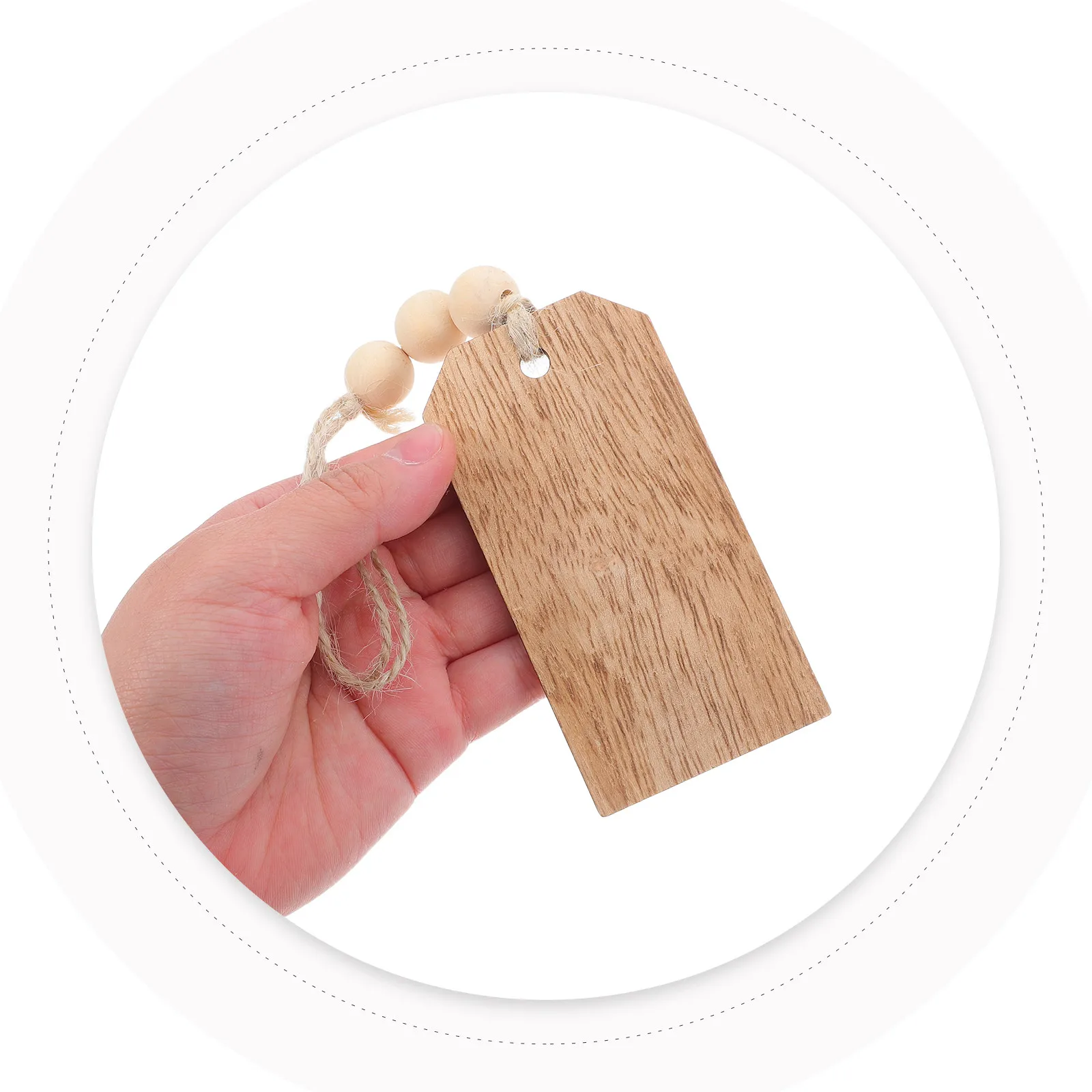 10개 나무 스토킹 태그 크리스마스 스토킹 이름표 빵 끈 포함 소박한 농가풍 걸이형 미완성 나무 조각