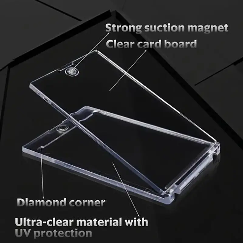 Clear Magnetic Card Holder Set - Premium Protective Display Sleeves for Trading and Sports Cards