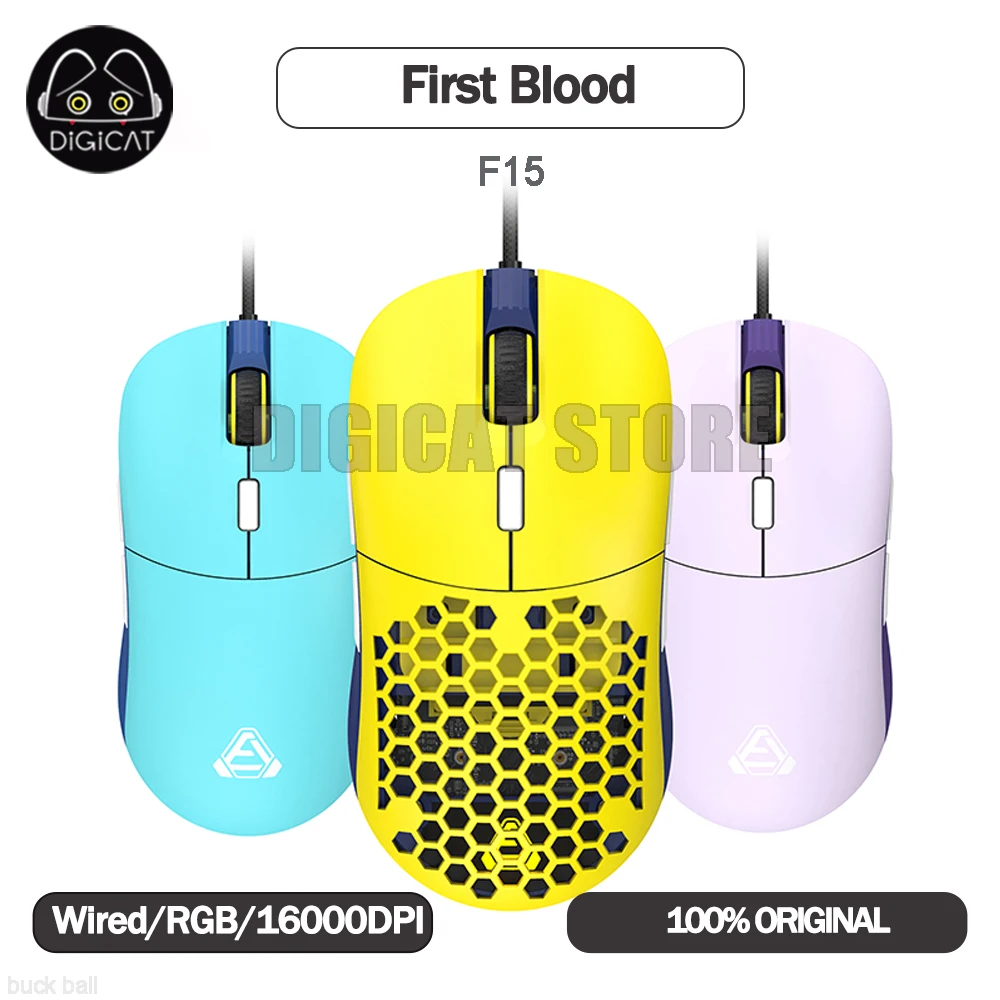 

Firstblood F15 Mouse Gamer RGB Lightweight 16000dpi Adjustable Mouse PMW3338 E-Sports Wired Mouse Pc Gaming Accessories Gifts
