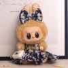 17cm Labubu Doll Clothes Advanced luxury design original Heartbeat Macaron Labubu Doll Clothes Changing Light clothes 1