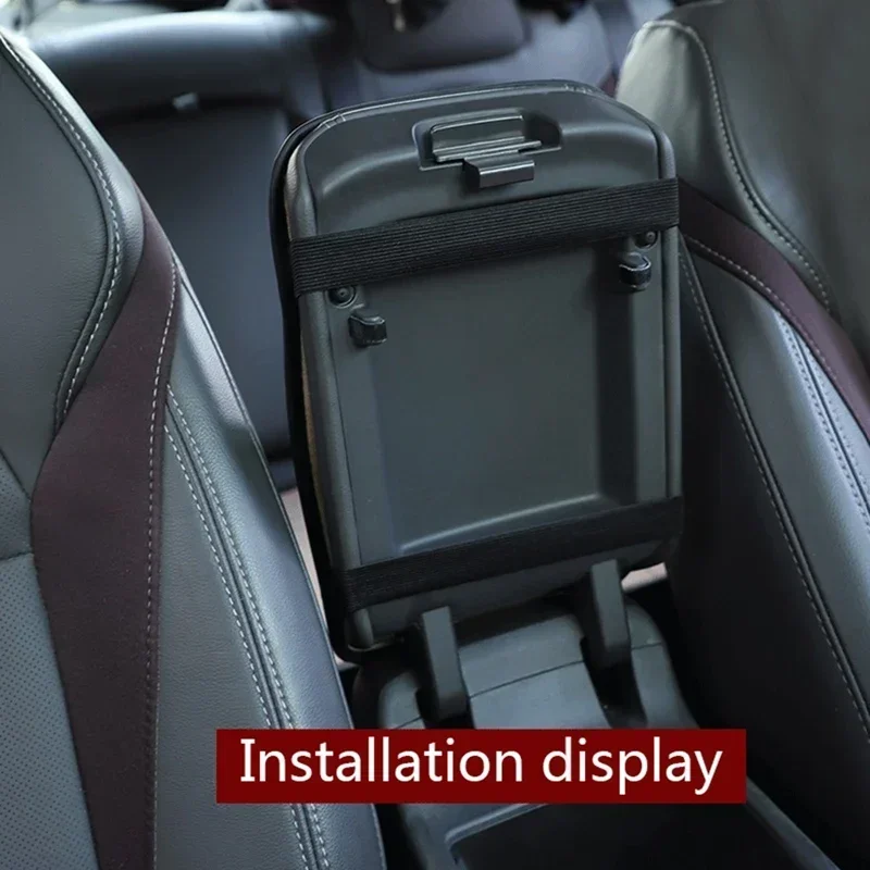 Center Console Box Cushion Protector Universal Armrest Cushion Cover Anti-slip Soft Fiber Leather Car Trim Shape Armrest