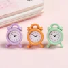 1Pc 1:12 Scale Alarm Clock Doll Kitchen Living Room Miniature Dollhouse Mini Home Decoration Toy Metal Candy Color Doll Clocks 3