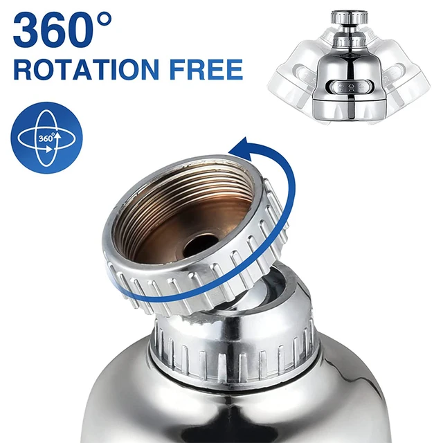 Zhangji Adjustable Swivel Kitchen Faucet 360 Degree Aerator Sprayer Filter Nozzle Diffuser Water Saving Bath Faucet Connector 2