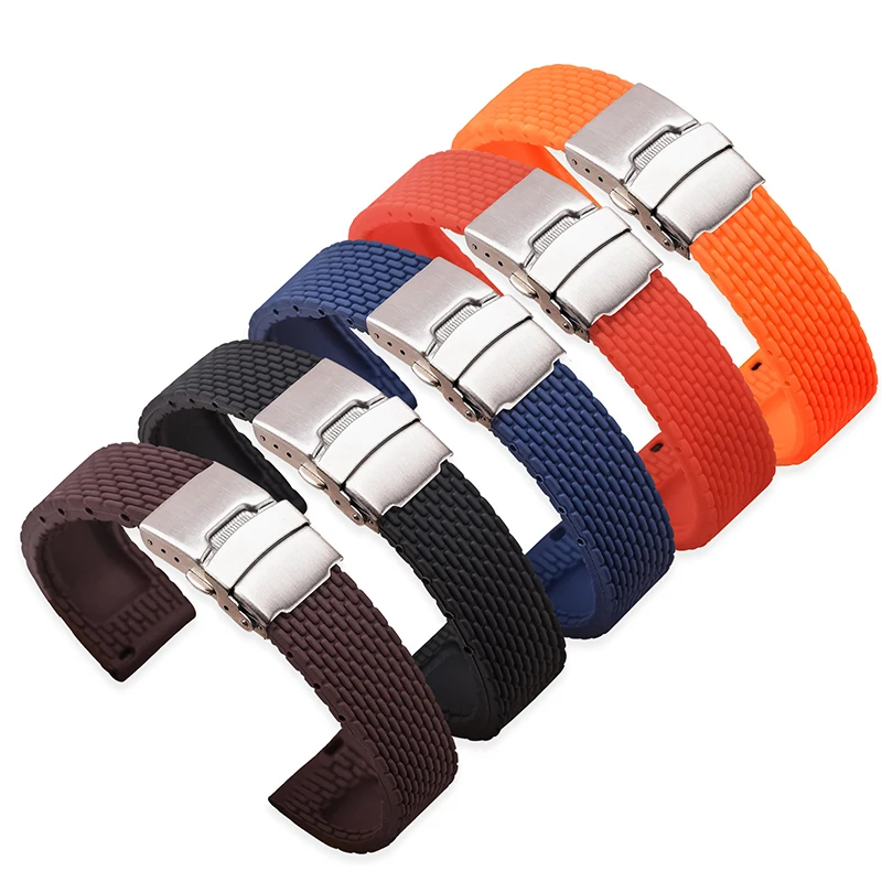 Universal Waterproof Silicone Watch Band - Sporty Rubber Bracelet