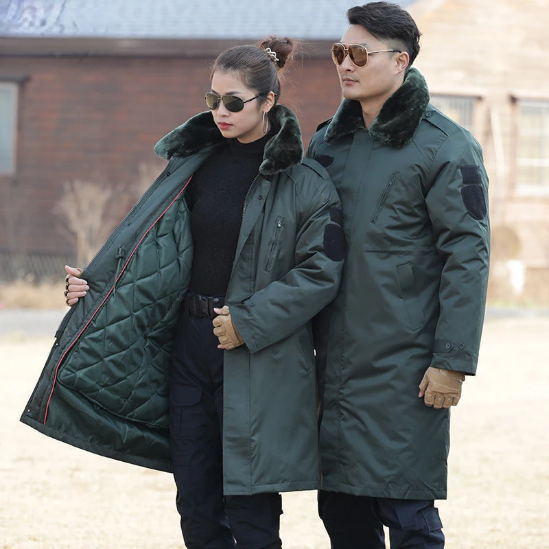 Long Men's Cold Jacket Winter Warm Parkas Heavy Warm Military Coat In Winter Waterproof Removable Liner Men's Jacket Long Coat