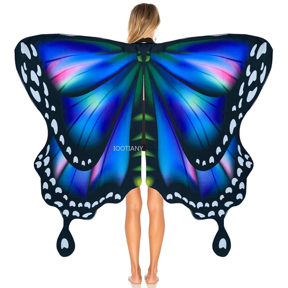 

IOOTIANY New Big Butterfly Cosplay Costume Halloween Cos Butterfly Wings Shawl Carnival Party Stage Performance Rotating Capes