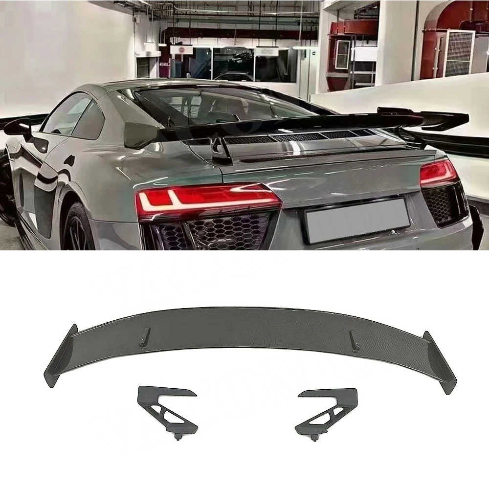 

For Audi R8 2013-2022 Dry Carbon Fiber Rear Spoiler Racing Tail Wings For Style Rear Lip Spoiler FRP Rear Spoler Tail Wings