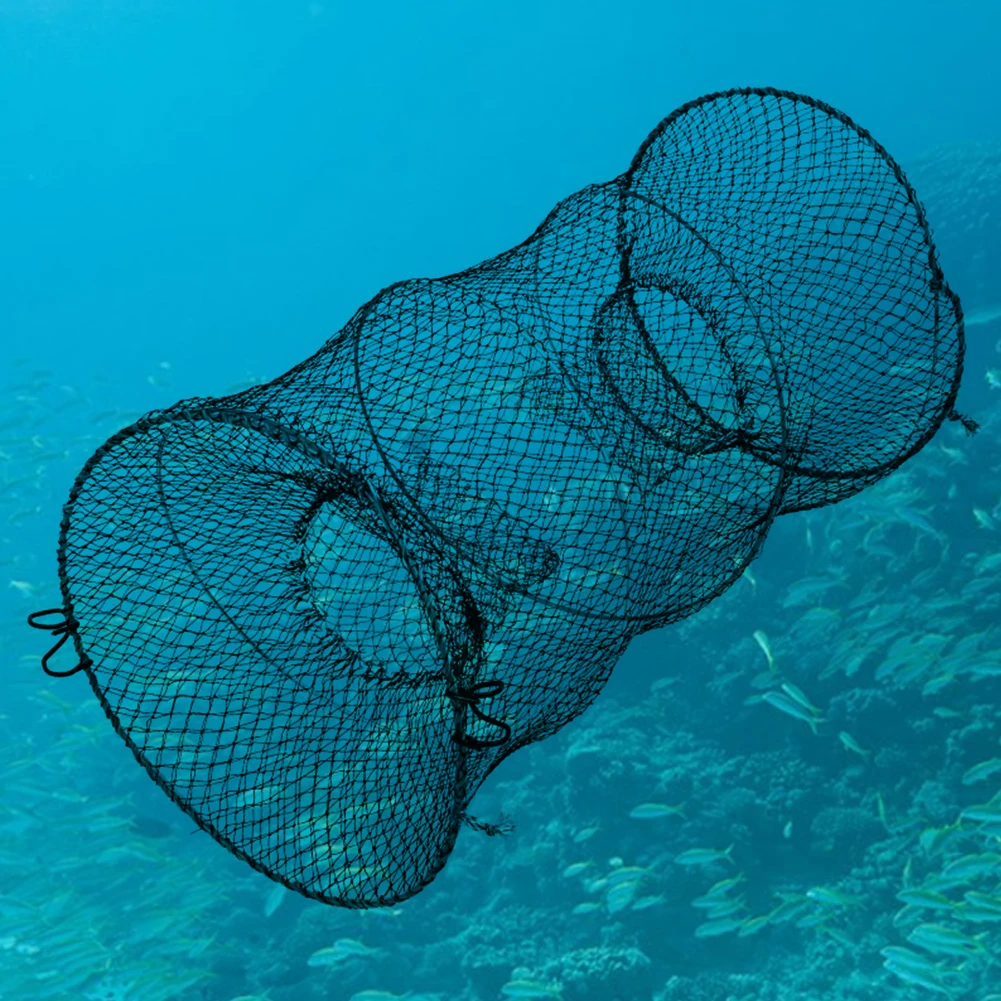 Folding Crab Trap Folding Fishing Net Shrimp Fish Trap Collapsible Casting Net Telescopic Fishing Traps Net for Lobster Shrimp