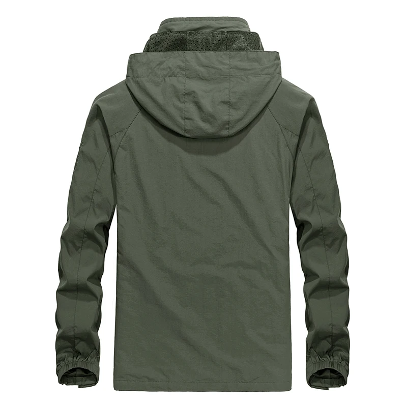 2024 Spring Autumn Men's Outdoor Sports Camping Hunting Windproof Jacket Hooded Waterproof US Tactical Fishing Climb Jacket