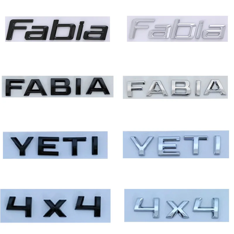 Фото 1 шт. ABS 3D FABIA YETI наклейка для логотипа автомобиля задний бампер задняя дверь наклейка для багажника Аксессуары для укладки №1