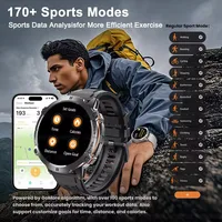 2025 nouveau militaire TREX3 1000mAh batterie montre intelligente 1.73 pouces écran 5ATM étanche GPS altimètre Bluetooth appel hommes Smartwatch 6