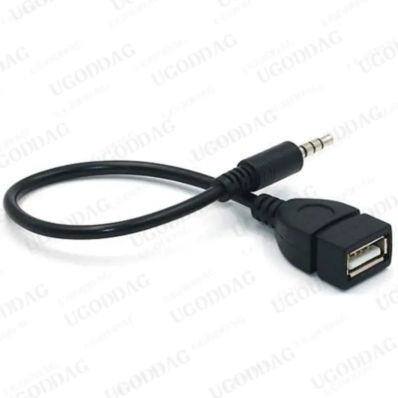 3.5mm Male Audio AUX Jack To USB 2.0 Type A Female OTG Converter Adapter Cable DE08 Computer Cables & Connectors usb adapter usb adapter cable