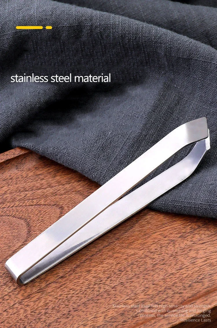 Description Picture 3 of item1 PC Stainless Steel Fish Bone Tweezers Pincer Clip Puller Remover Tongs Fish Bone Plucking Clamp Kitchen Gadgets Seafood Tools