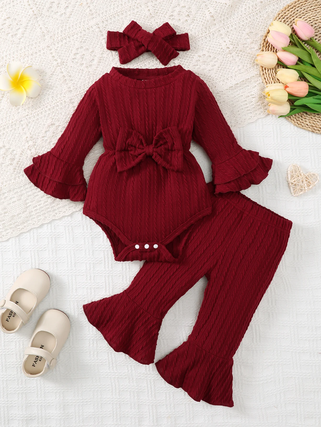 Baby Girl Bow Jumpsuit 1
