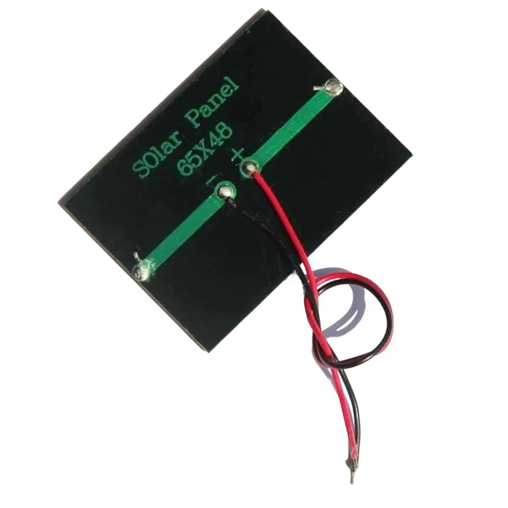 Solar Panel 0.3W 3V Solar Battery Charger DIY Battery Kit Mobile Phone Charger with Cables and Wires Emergency Use