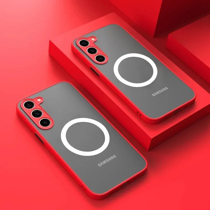 Luxury Matte Magnetic Translucent Phone Case with Magsafe Compatibility