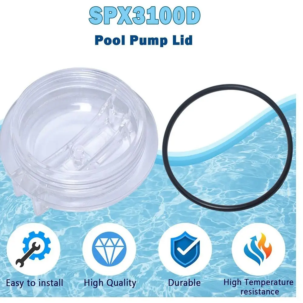 

Pool Pump Parts Pool Pump Lid Drain O-Ring Threaded Strainer Cover Pump Strainer Lid for Hayward SPX3100D Swimming Pool
