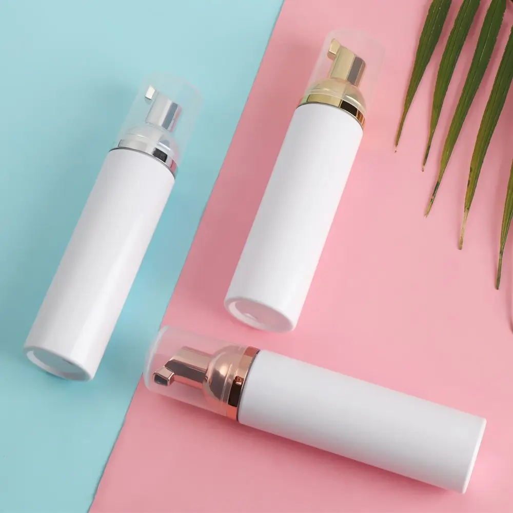Plastic Foam Pump Container Rose Gold Cosmetic Bottle
