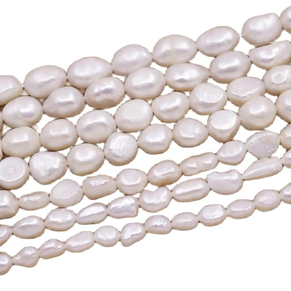 

Natural White Freeform Pearl Loose Beads Strand 14-15" 7mm-15mm Choose