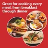 OUIO 3-in-1 Electric Indoor Grill + Griddle, Reversible Nonstick Plates, 2 Cooking Zones with Adjustable Temperature, Black 2