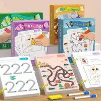 Tracing Books Erasable Montessori Pen Control Training Card for Kids Magical Basic Practice Copybook 1