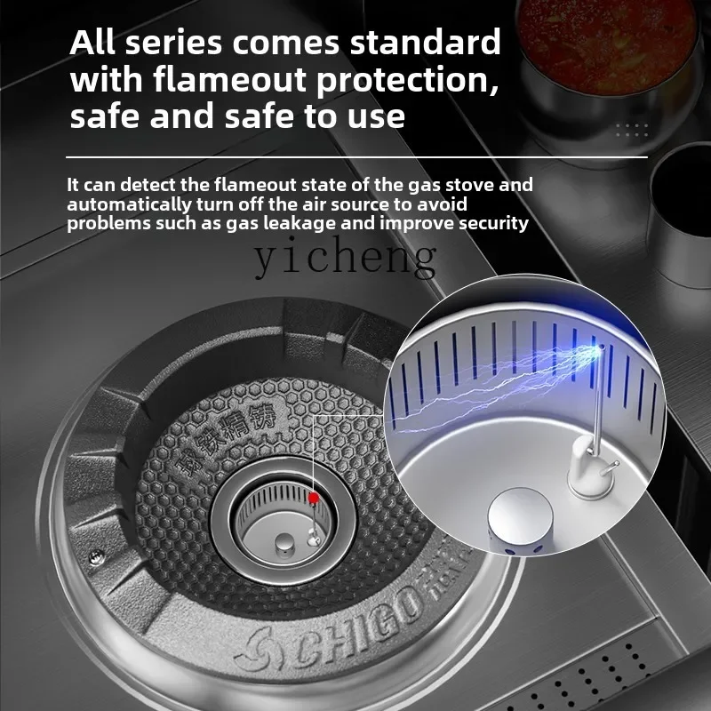 Zz stove commercial large firepower hotel special single and double eye kitchen energy saving stir fry 5