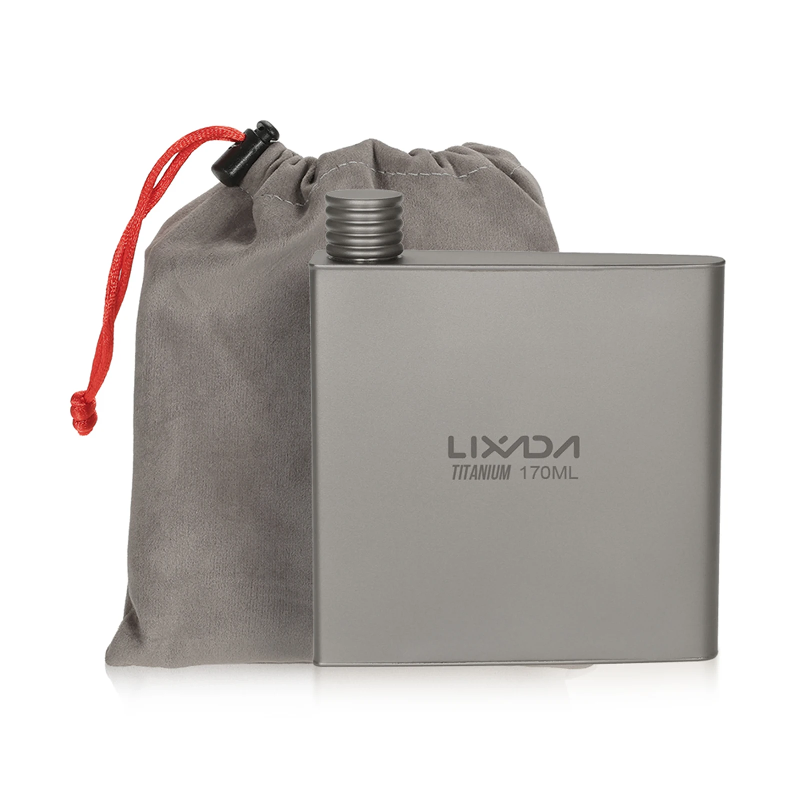 Lixada 170ml Titanium Wine Flask Lightweight Outdoor Backpacking